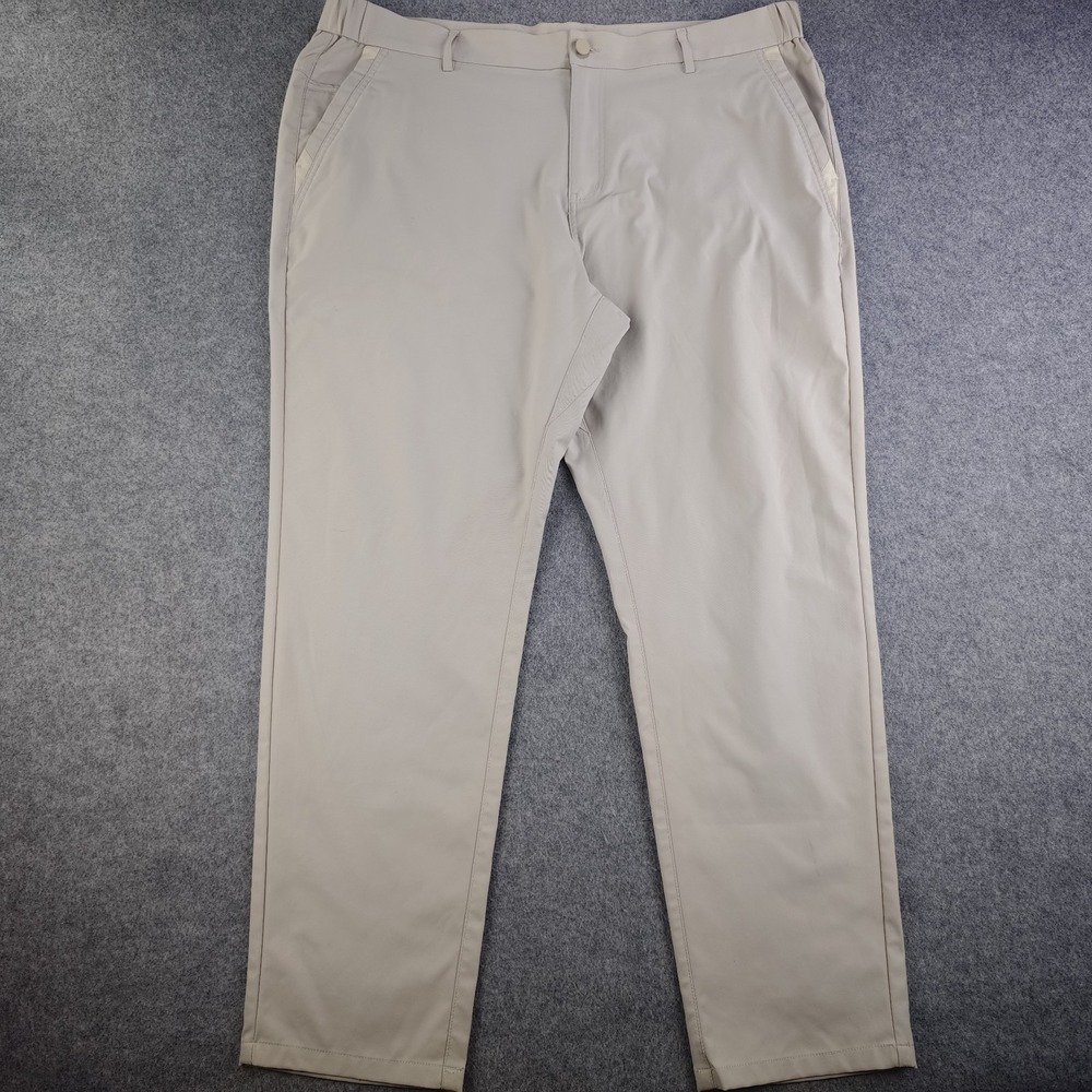 Jack Archer Pants Mens 38x30 Stone 100% Polyester Flat Front Performance